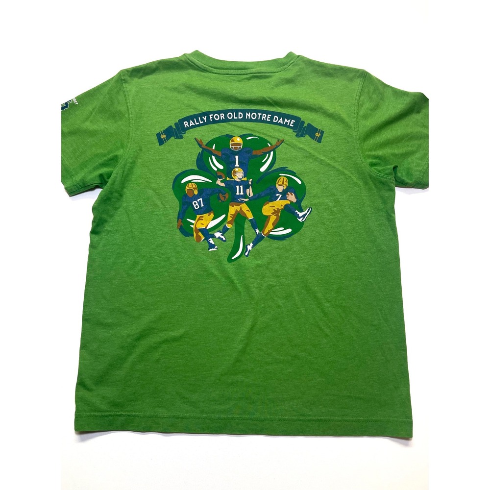 Notre Dame Fighting Irish The Shirt 2023 Green Football Tee Youth Large 0456